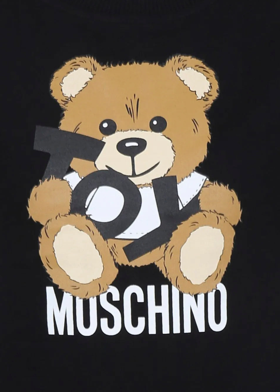 Moschino Kids Abito Nero con Stampa Toy per Bambine