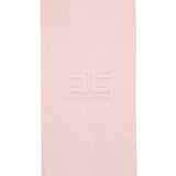 Elisabetta Franchi La Mia Bambina Asciugamano in Spugna Rosa con Logo
