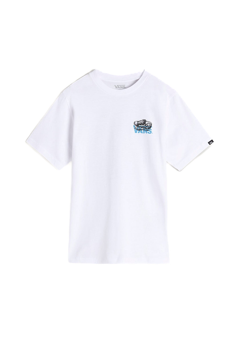 Vans Kids T-Shirt Bianca con Stampa sul Retro