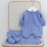 Le Coconne Corredino Celeste con Tutina per Neonati