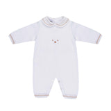 Marlù Tutina Bianco/Salvia con Ricamo Orsetto per Bambini