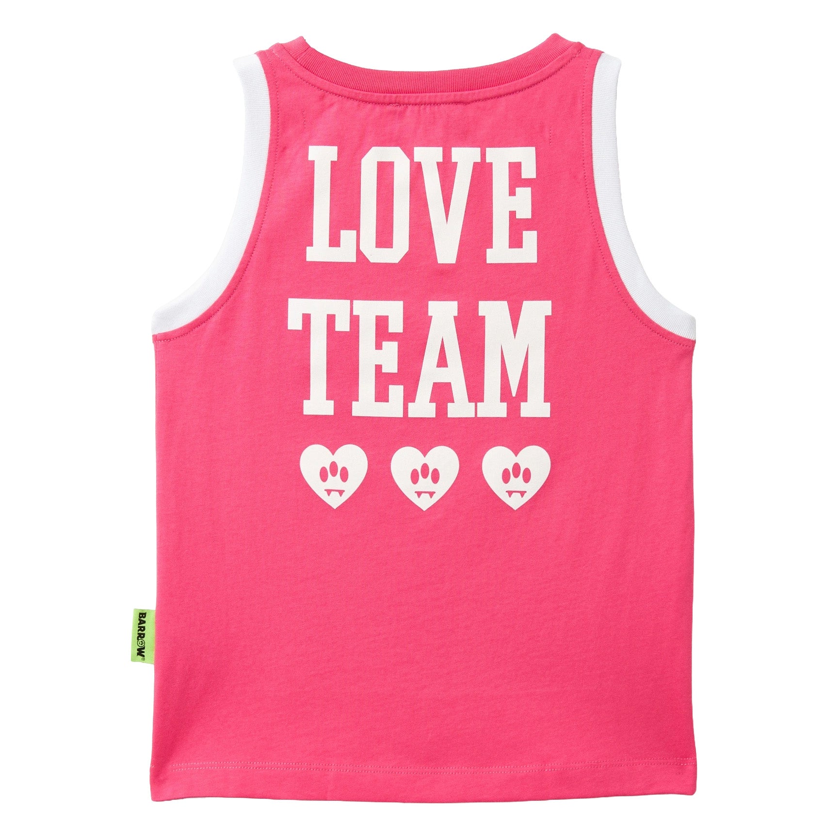 Barrow Kids Canotta Fucsia con Stampa Bianco per Bambine