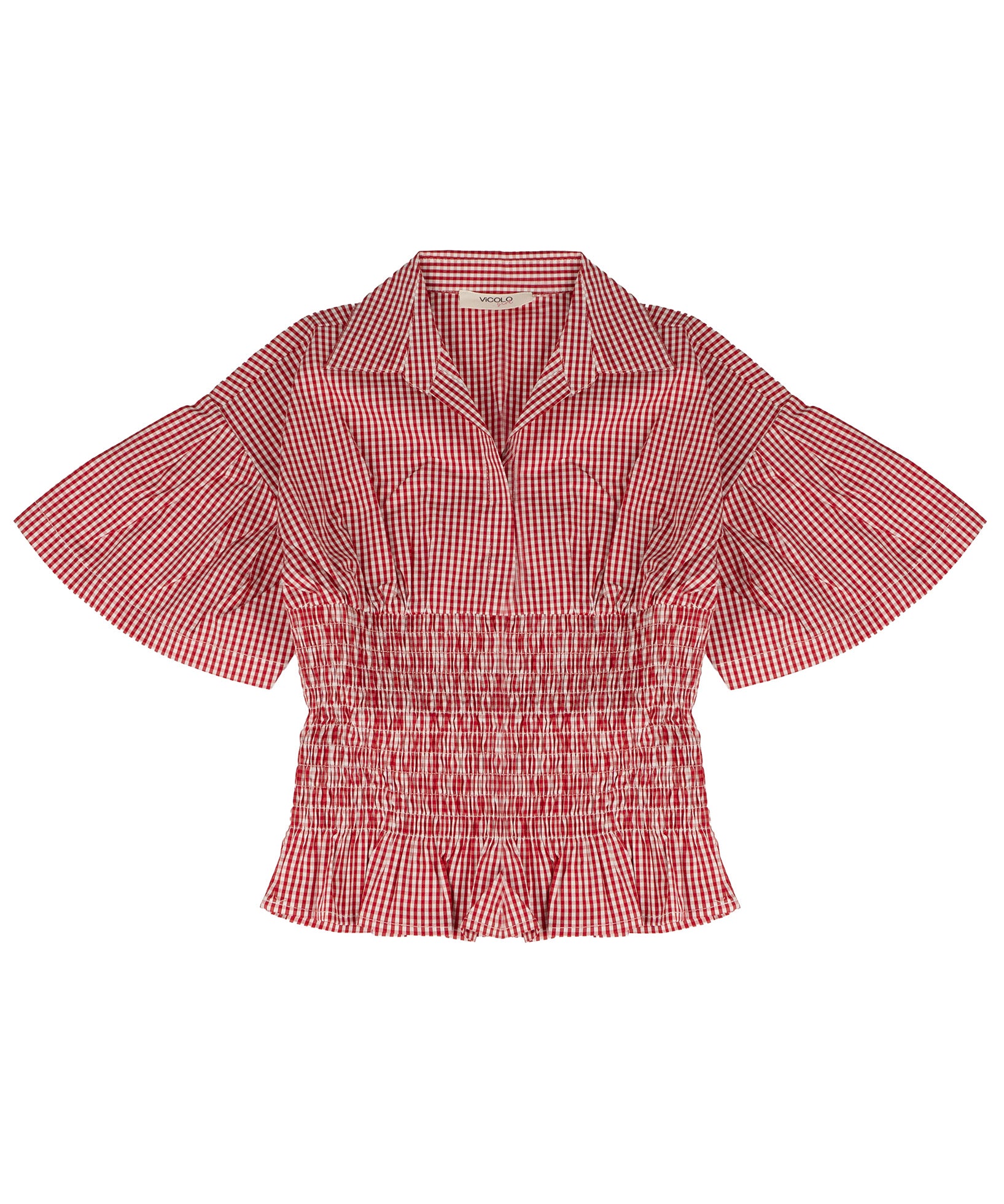 Vicolo Kids Camicia a Quadri Rossa per Bambine