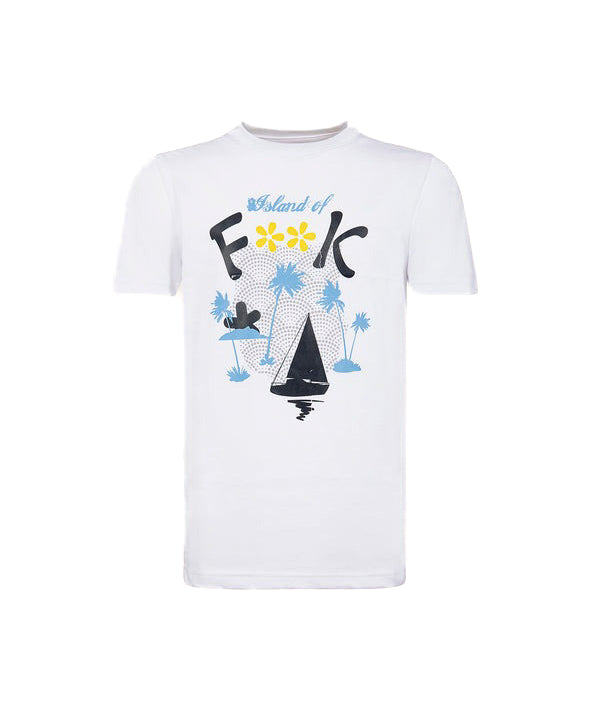 Effek T-shirt Bianca con Stampa per Bambini
