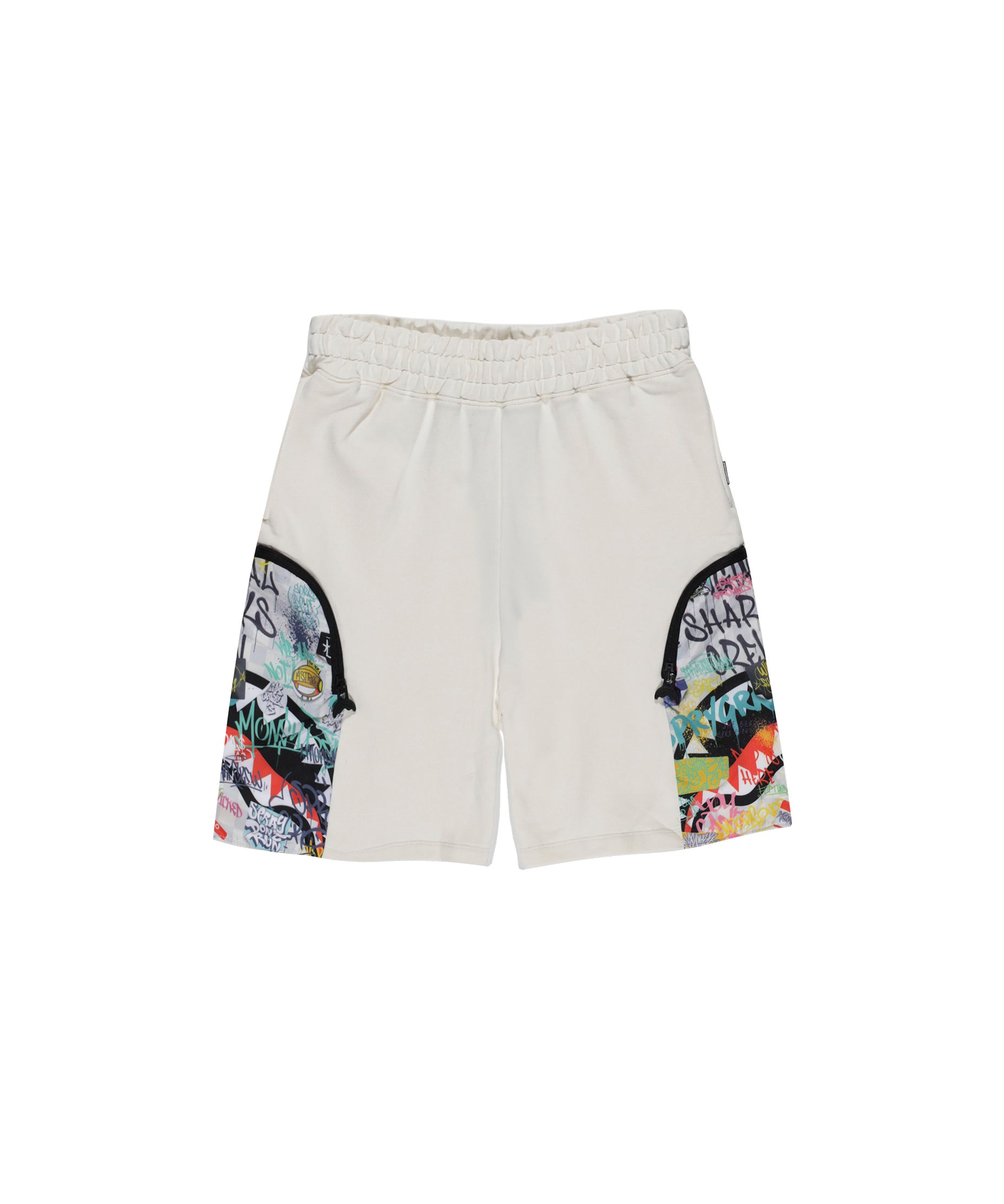 Sprayground Kids Bermuda Bianco con Stampa per Bambini