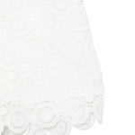 Twinset Kids Short Off-White in Pizzo per Bambine