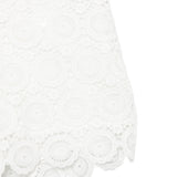 Twinset Kids Short Off-White in Pizzo per Bambine