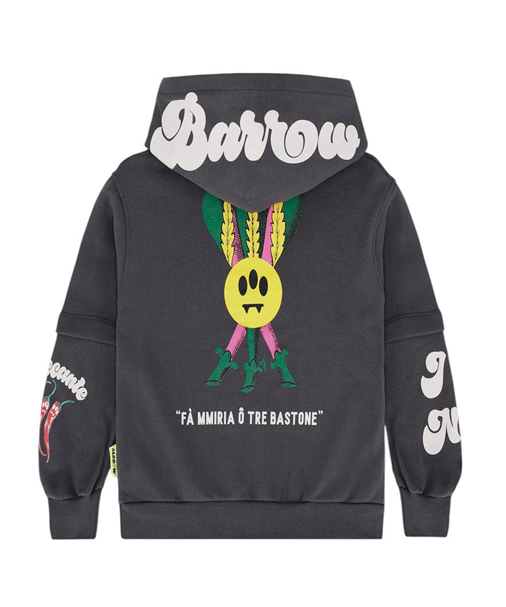 Barrow Kids Felpa con Cappuccio Asfalto per Bambini