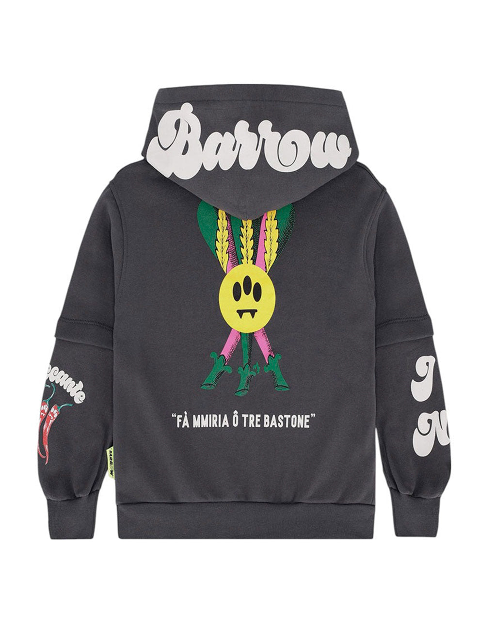 Barrow Kids Felpa con Cappuccio Asfalto per Bambini