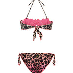 F**K Kids Costume Fantasia Leopardato Rosa per Bambine