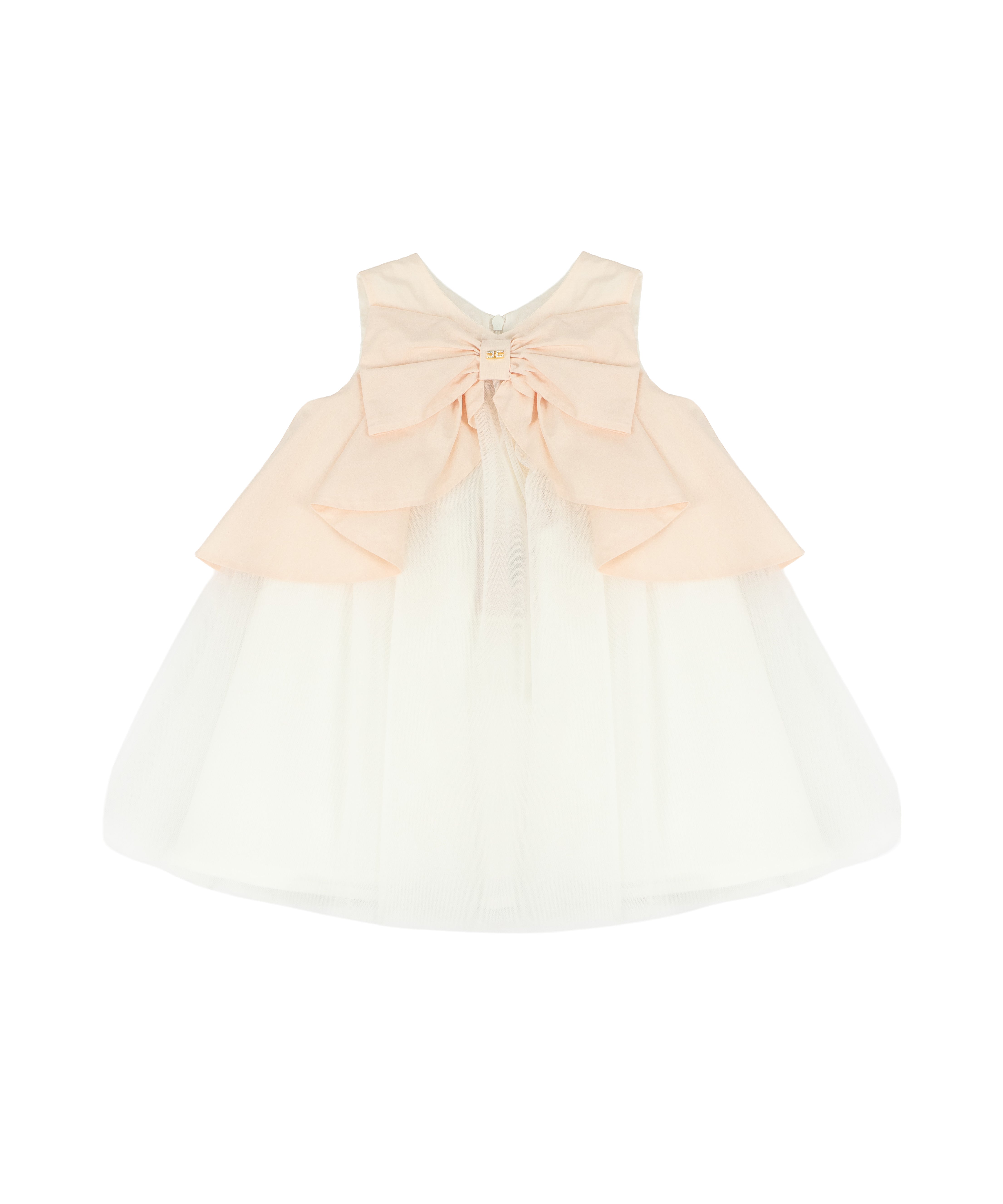 Elisabetta Franchi La Mia Bambina Abito con Fiocco Rosa/Avorio per Neonate