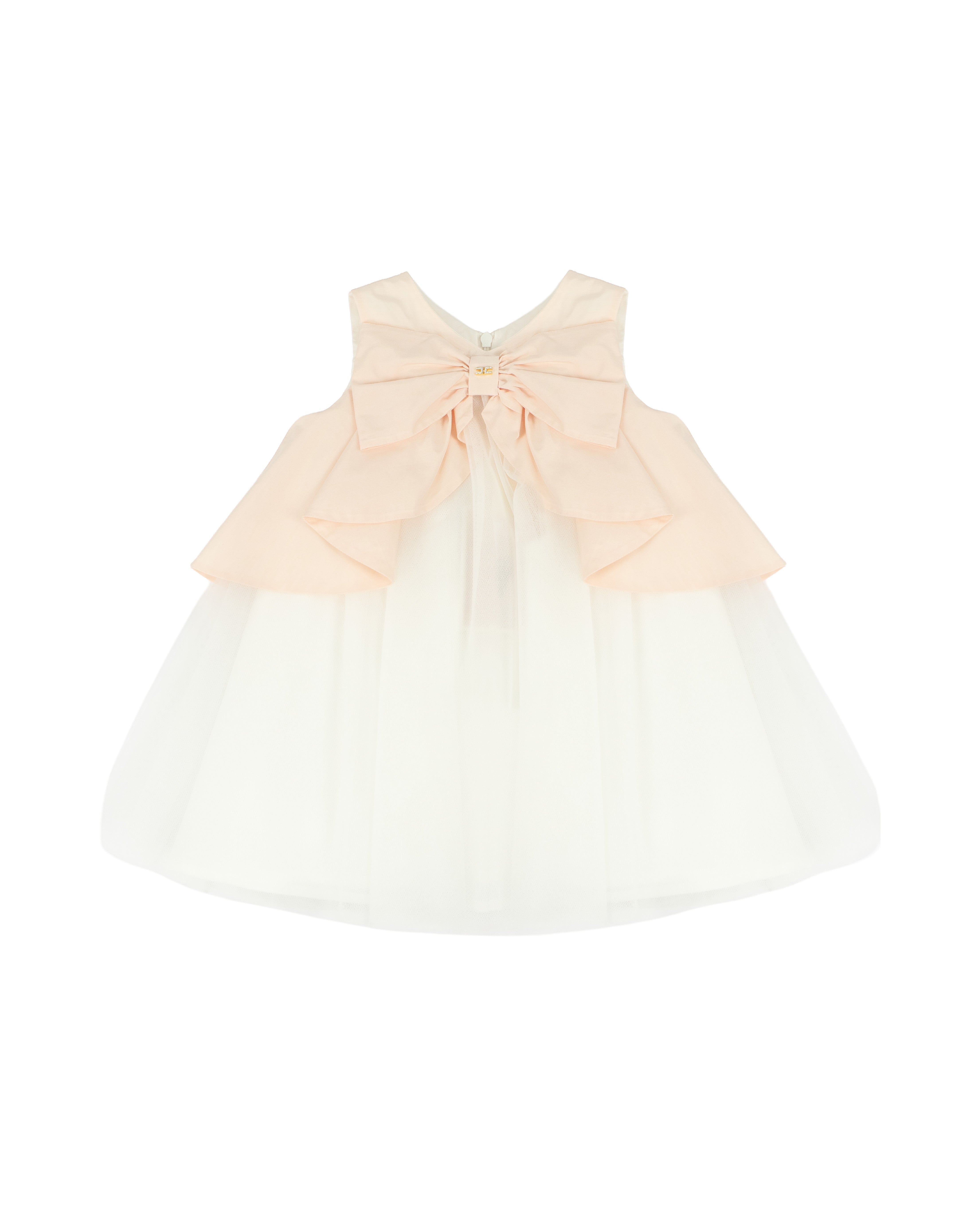 Elisabetta Franchi La Mia Bambina Abito con Fiocco Rosa/Avorio per Neonate