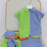 Le Coconne Corredino Azzurro/Verde per Neonati