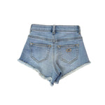 Twinset Kids Short Denim Sfrangiato per Bambine