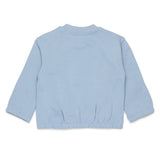 Diesel Kids Felpa Azzurro Polvere con Stampa per Neonati
