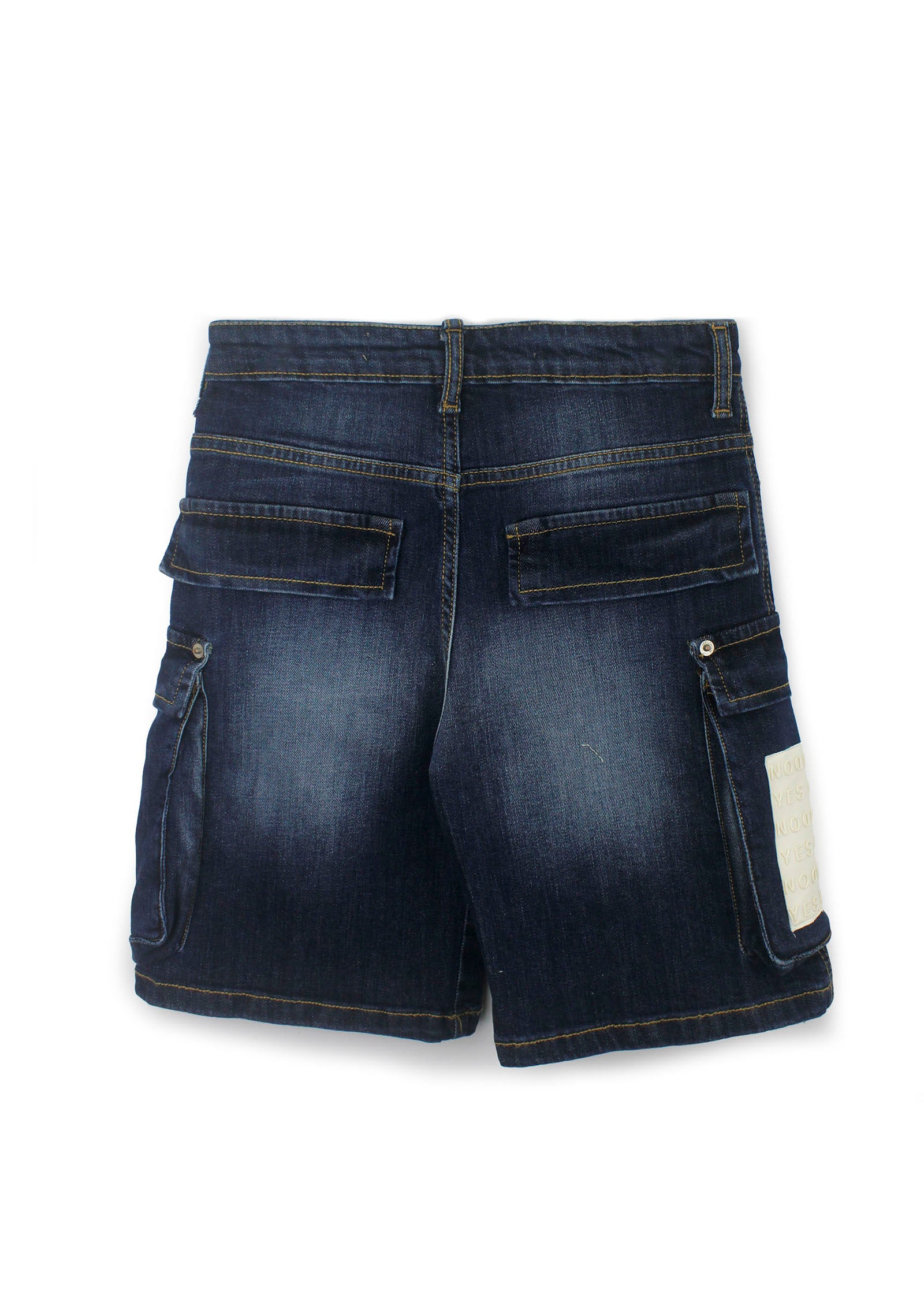 Yes London Bermuda in Denim con Patch per Bambini
