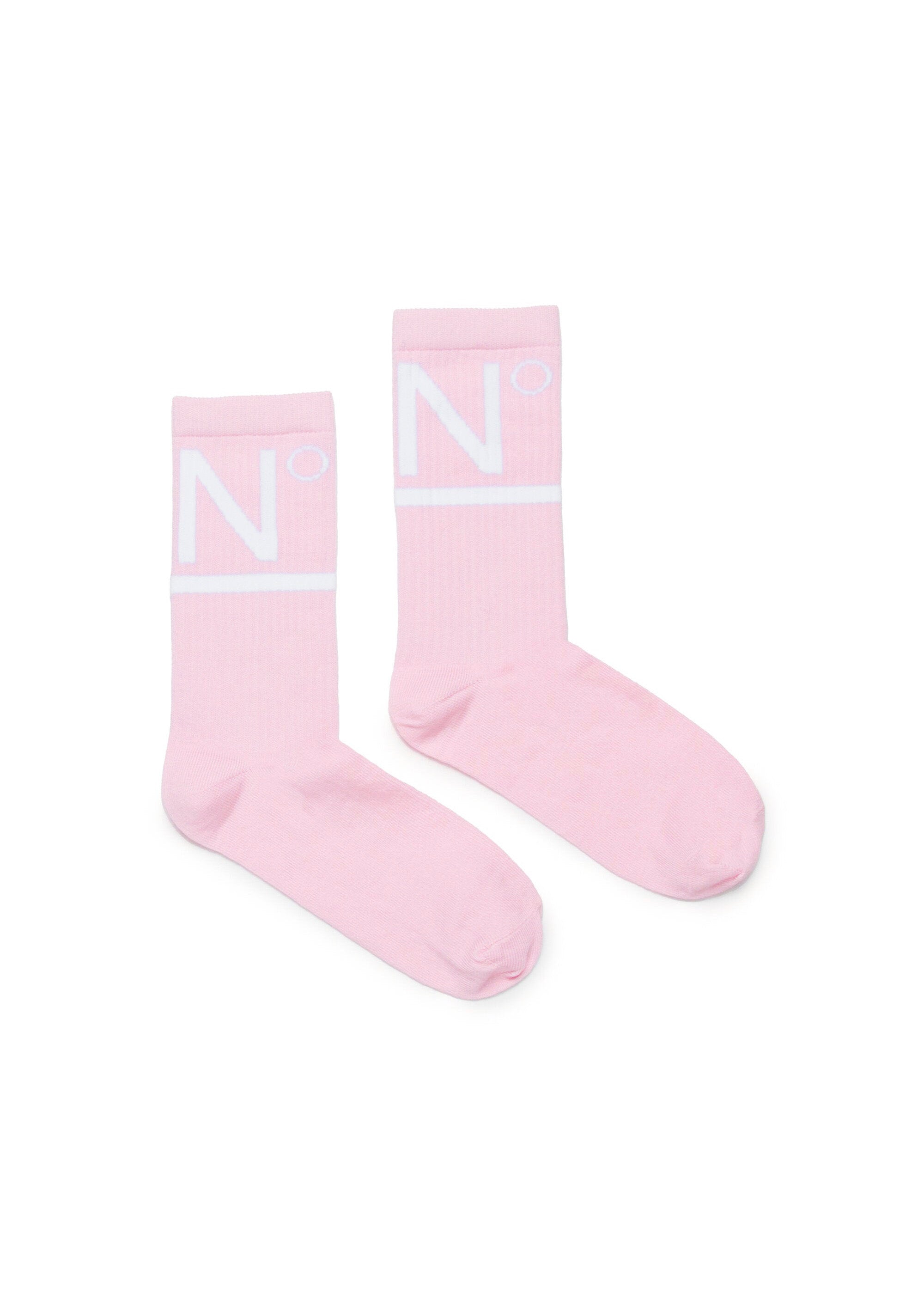 N°21 Calzino Rosa con Logo per Bambine