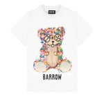 Barrow Kids T-Shirt Bianco Stampa Teddy Multicolor per Bambine