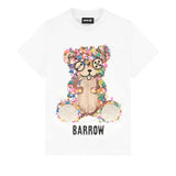 Barrow Kids T-Shirt Bianco Stampa Teddy Multicolor per Bambine