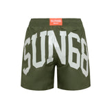 Sun68 Kids Costume Boxer Verde Militare per Bambini (retro)