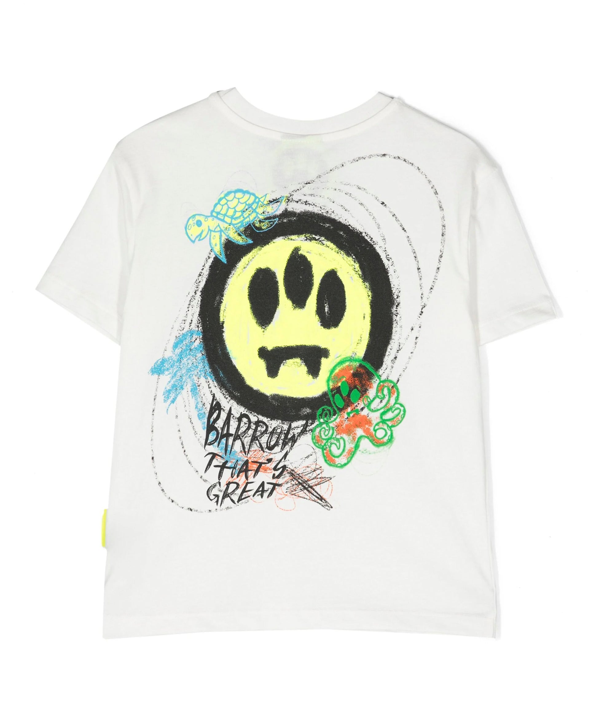 Barrow Kids T-shirt Bianca con Stampa per Bambini retro