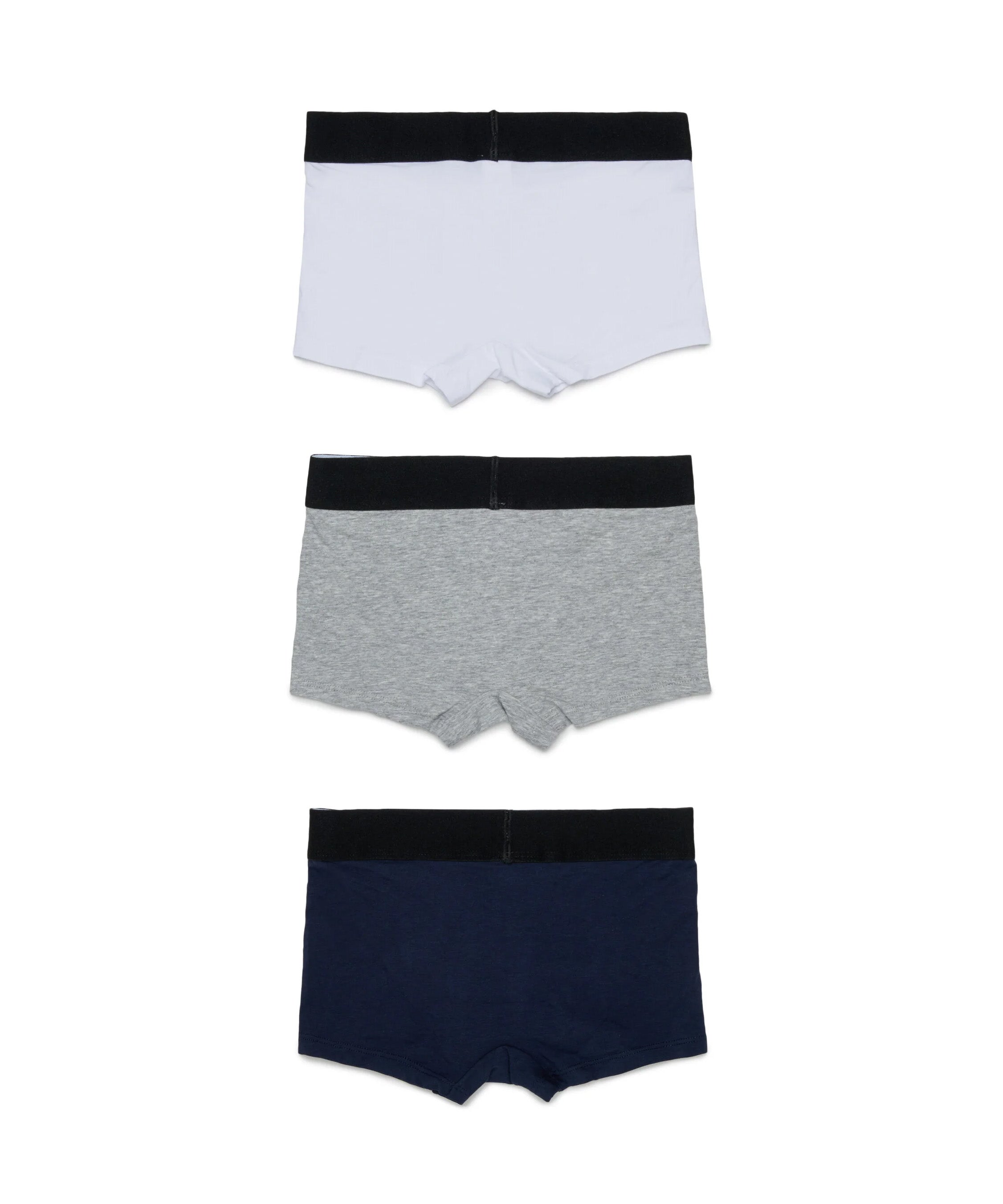 Diesel Kids Boxer Grigio Bianco e Blu con Logo per Bambini