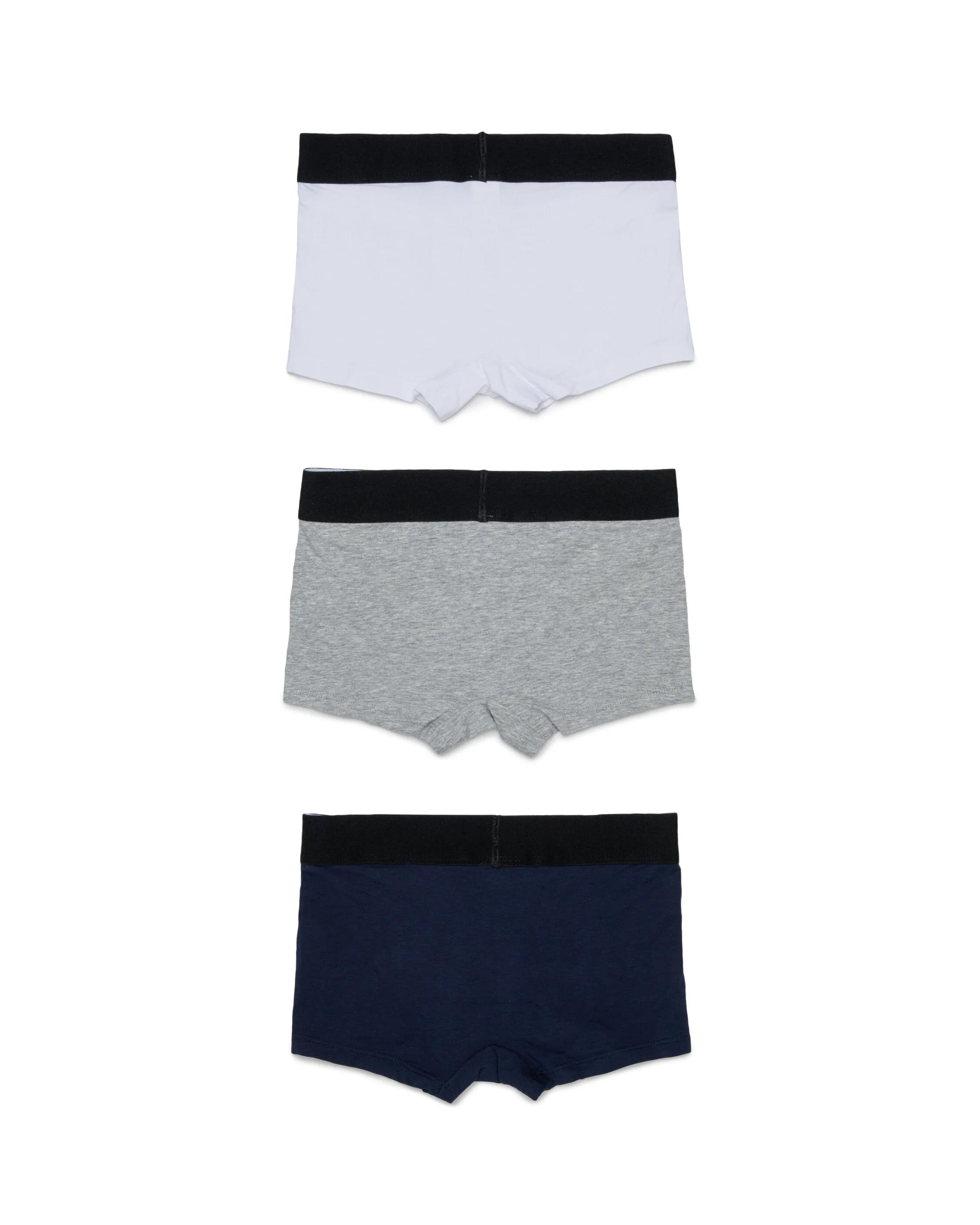 Diesel Kids Boxer Grigio Bianco e Blu con Logo per Bambini