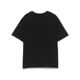 MSGM Kids T-shirt Nera con Blurred Logo per Bambini retro
