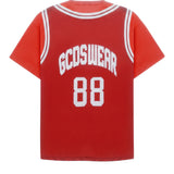 Gcds Kids Maxi T-Shirt Rosso e Arancione con Logo per Bambini