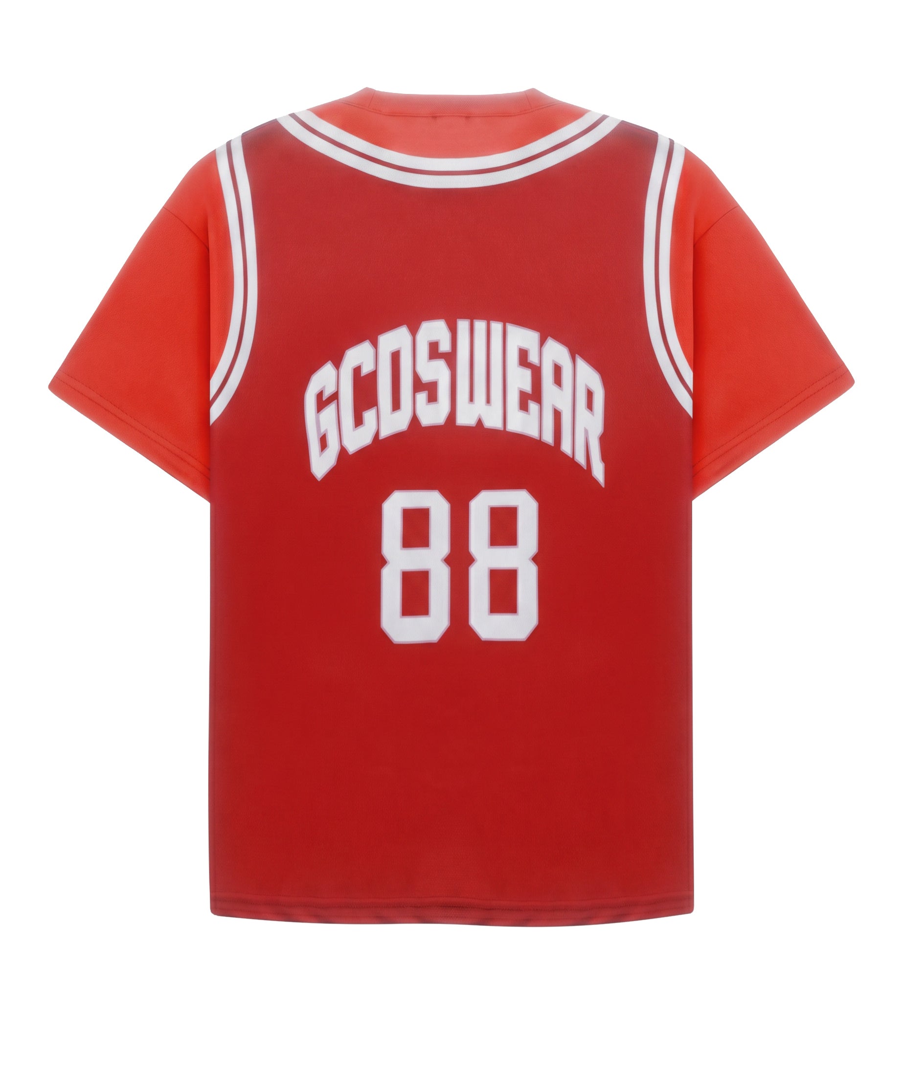 Gcds Kids Maxi T-Shirt Rosso e Arancione con Logo per Bambini
