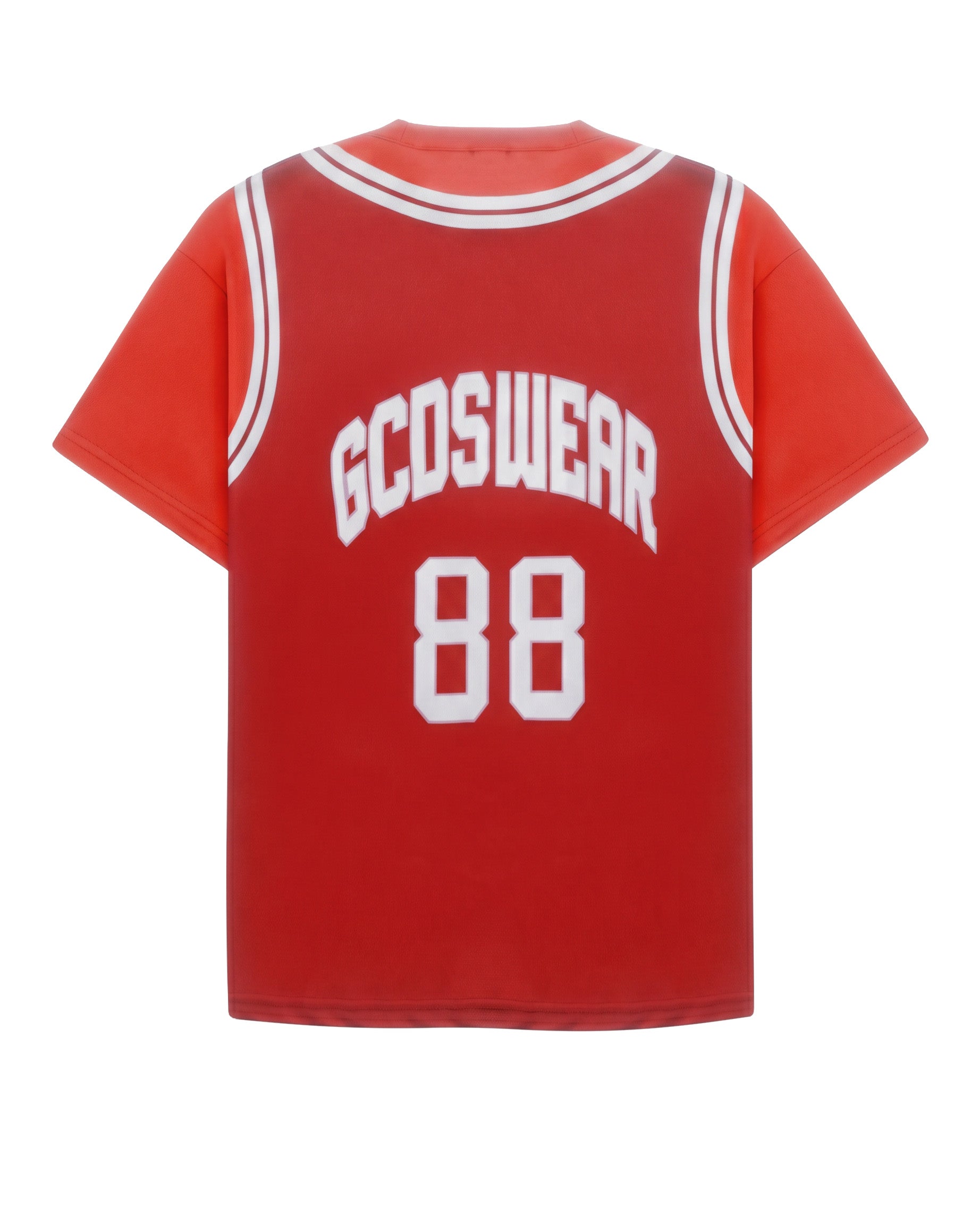 Gcds Kids Maxi T-Shirt Rosso e Arancione con Logo per Bambini