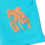 MSGM Kids Bermuda Turchese con Logo per Bambini (dettaglio)