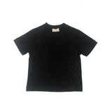 Elisabetta Franchi La Mia Bambina T-shirt Nera con Logo Geometrico per Neonate