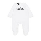 Dsquared2 Kids Tutina Bianca con Stampa ICON per Neonati