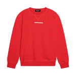 Dsquared2 Kids Felpa Girocollo Rossa con Stampa per Bambini