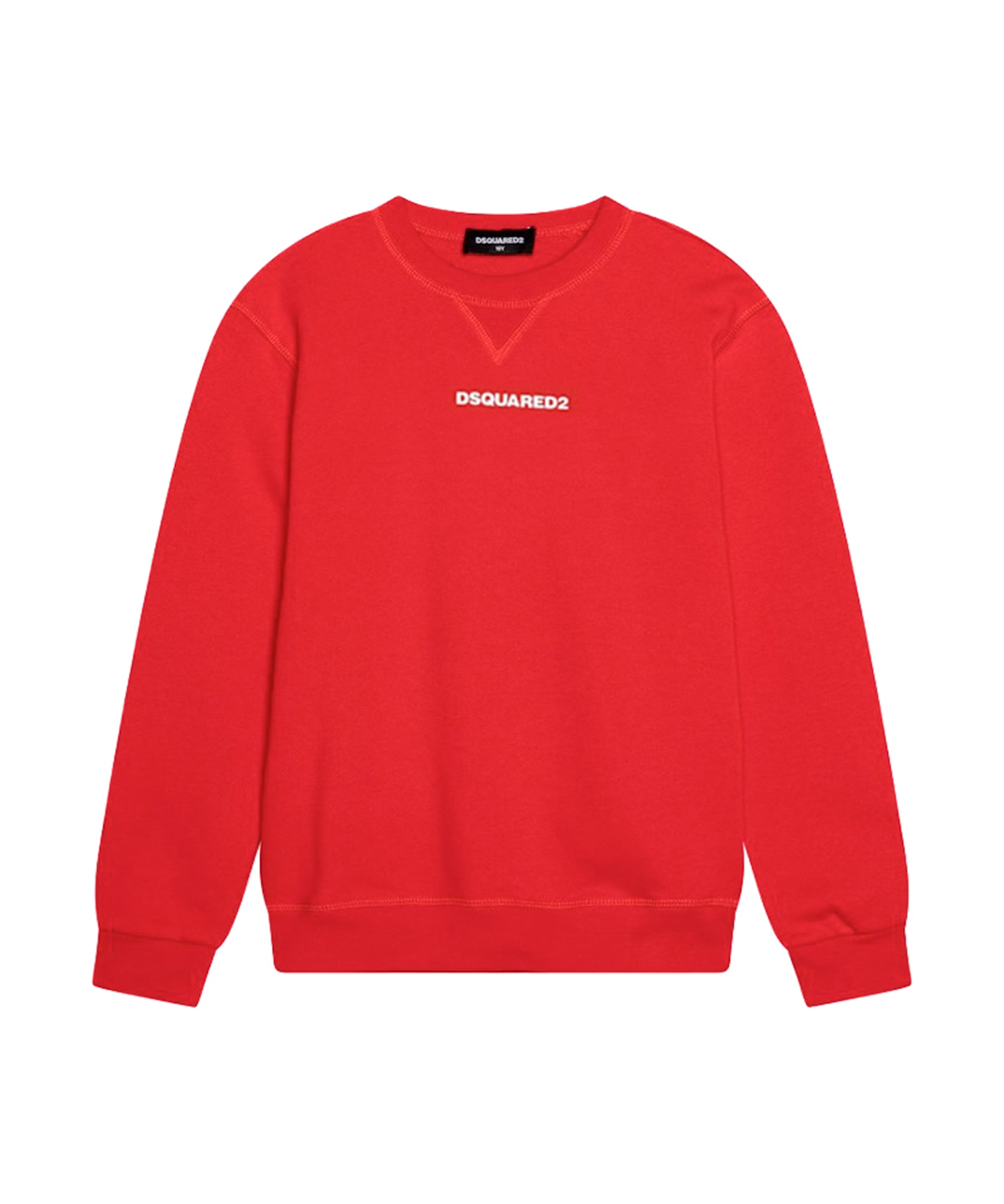 Dsquared2 Kids Felpa Girocollo Rossa con Stampa per Bambini
