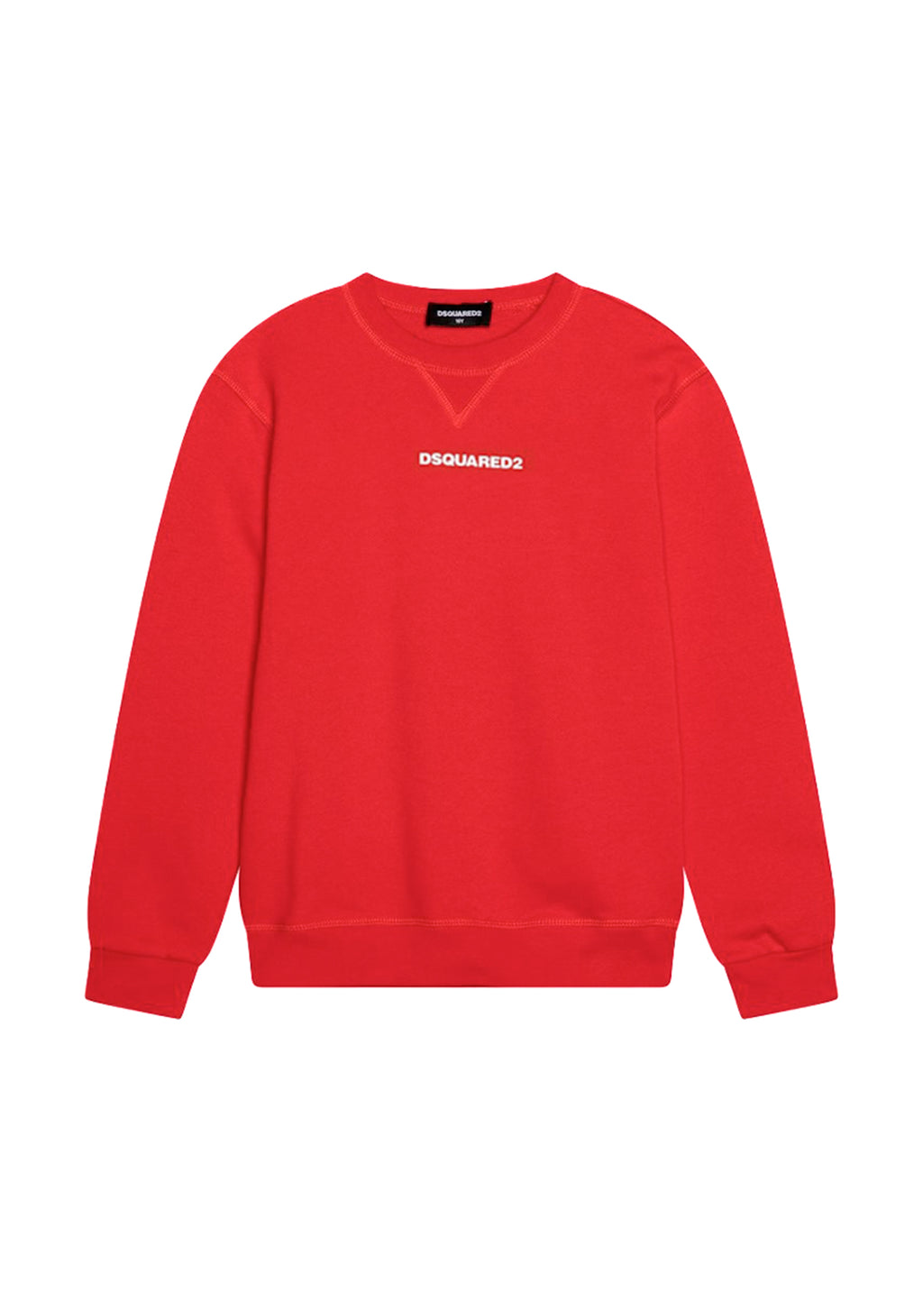 Dsquared2 Kids Felpa Girocollo Rossa con Stampa per Bambini