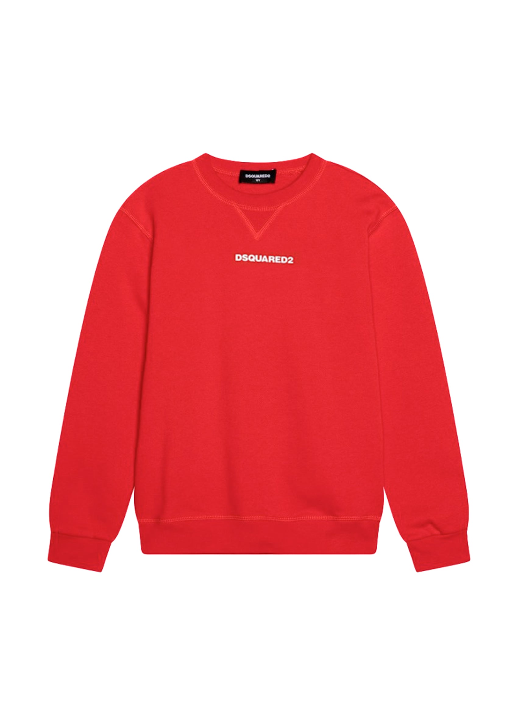 Dsquared2 Kids Felpa Girocollo Rossa con Stampa per Bambini