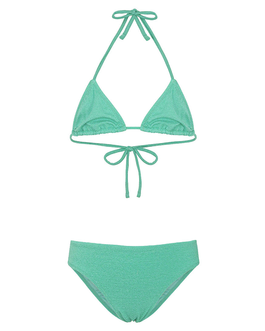 F**K Kids Costume Due Pezzi Verde Acqua per Bambine