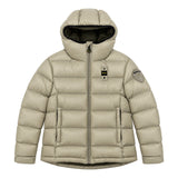 BLAUER Kids Piumino Con Cappuccio Beige Sabbia per Bambini