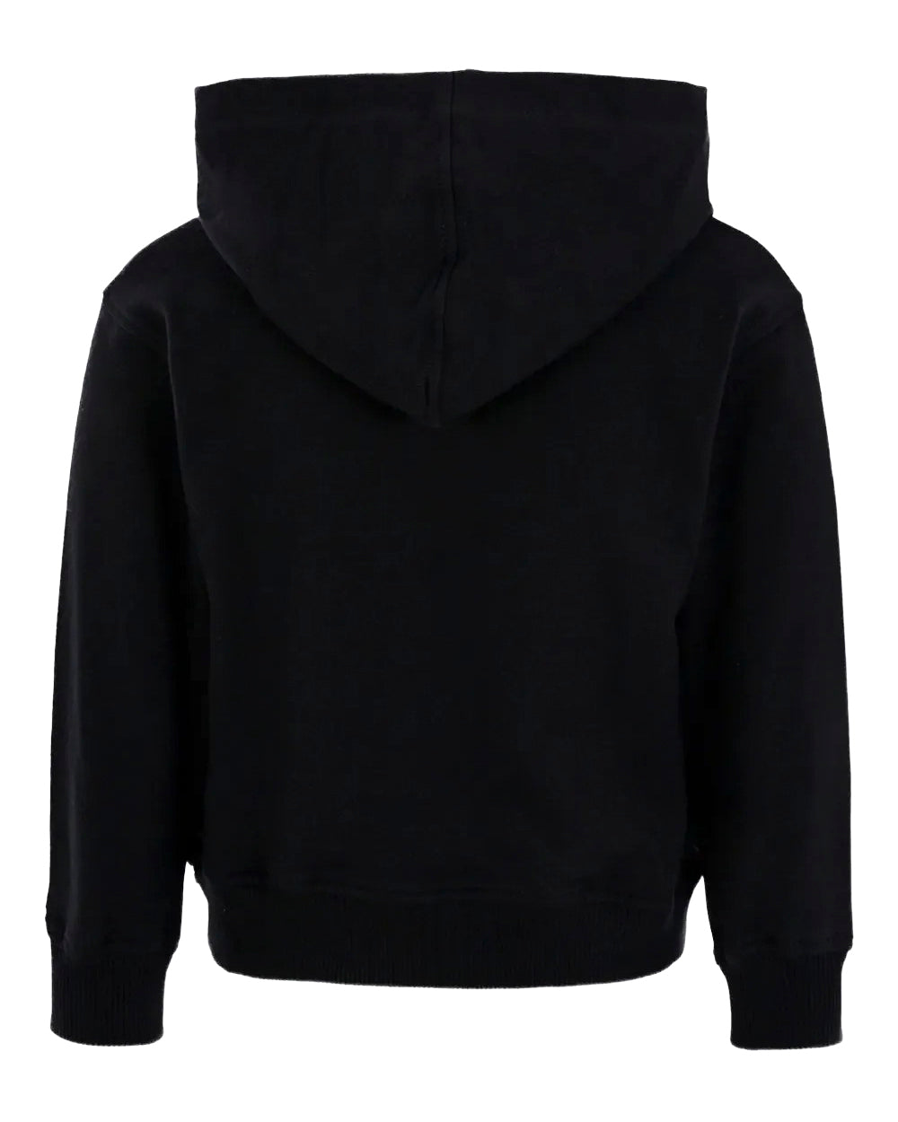 Moschino Kids Felpa con Cappuccio Nera con Logo per Bambini