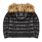 Blauer Kids Giubbino Nero con Capuccio e Pelliccia Ivory Junior per Bambine