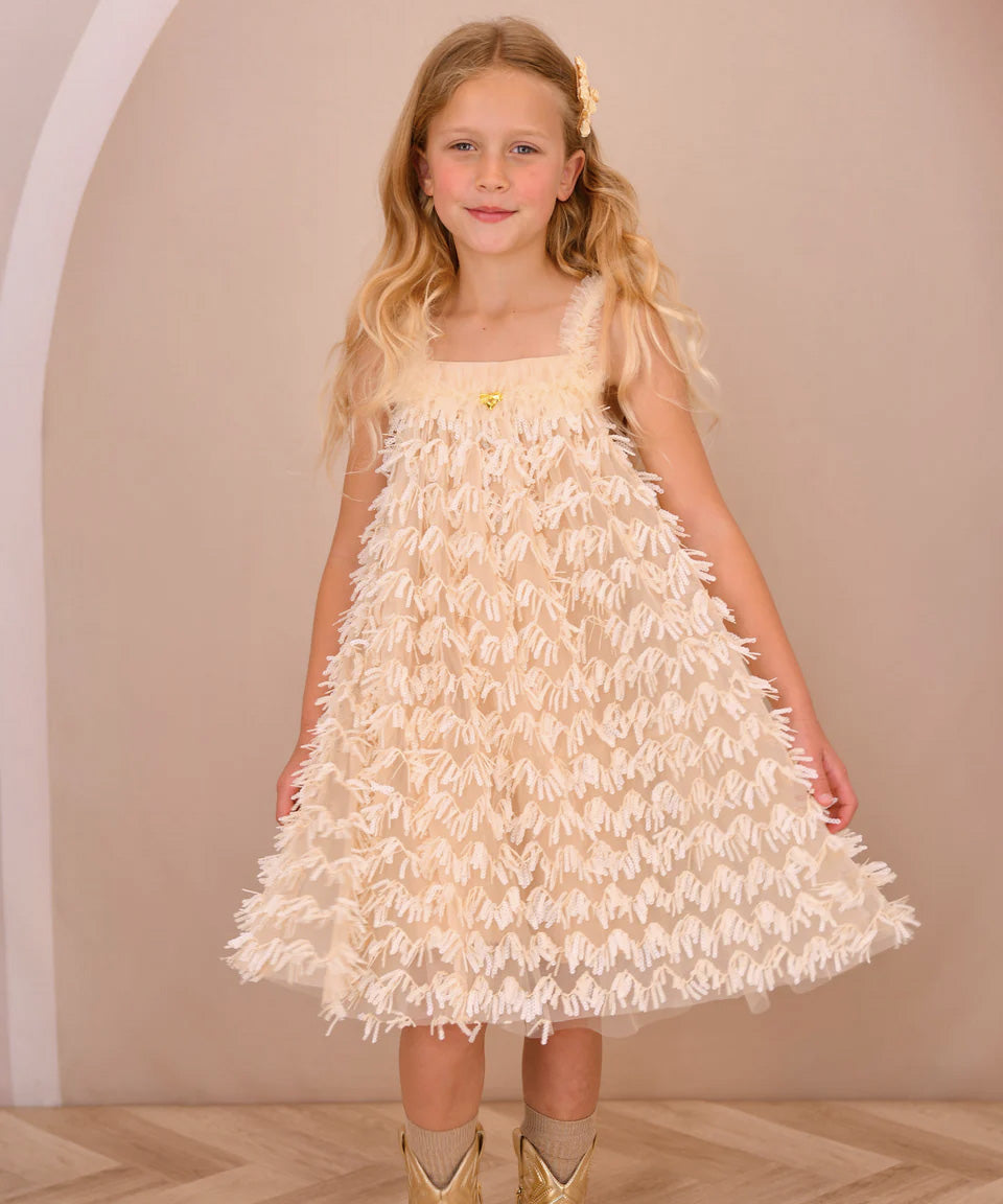 Angel's Face Kids Alison Abito Champagne con Tulle per Bambine