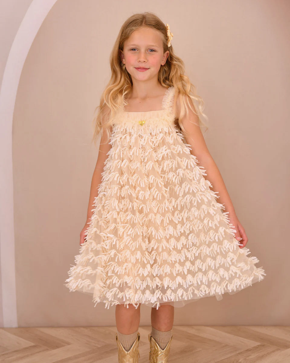 Angel's Face Kids Alison Abito Champagne con Tulle per Bambine