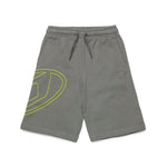 Diesel Kids Bermuda Grigio con Macro Oval D per Bambini