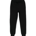 Moschino Kids Pantaloni Neri in Tuta con Ricamo per Bambini (retro)