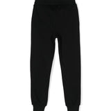 Moschino Kids Pantaloni Neri in Tuta con Ricamo per Bambini (retro)