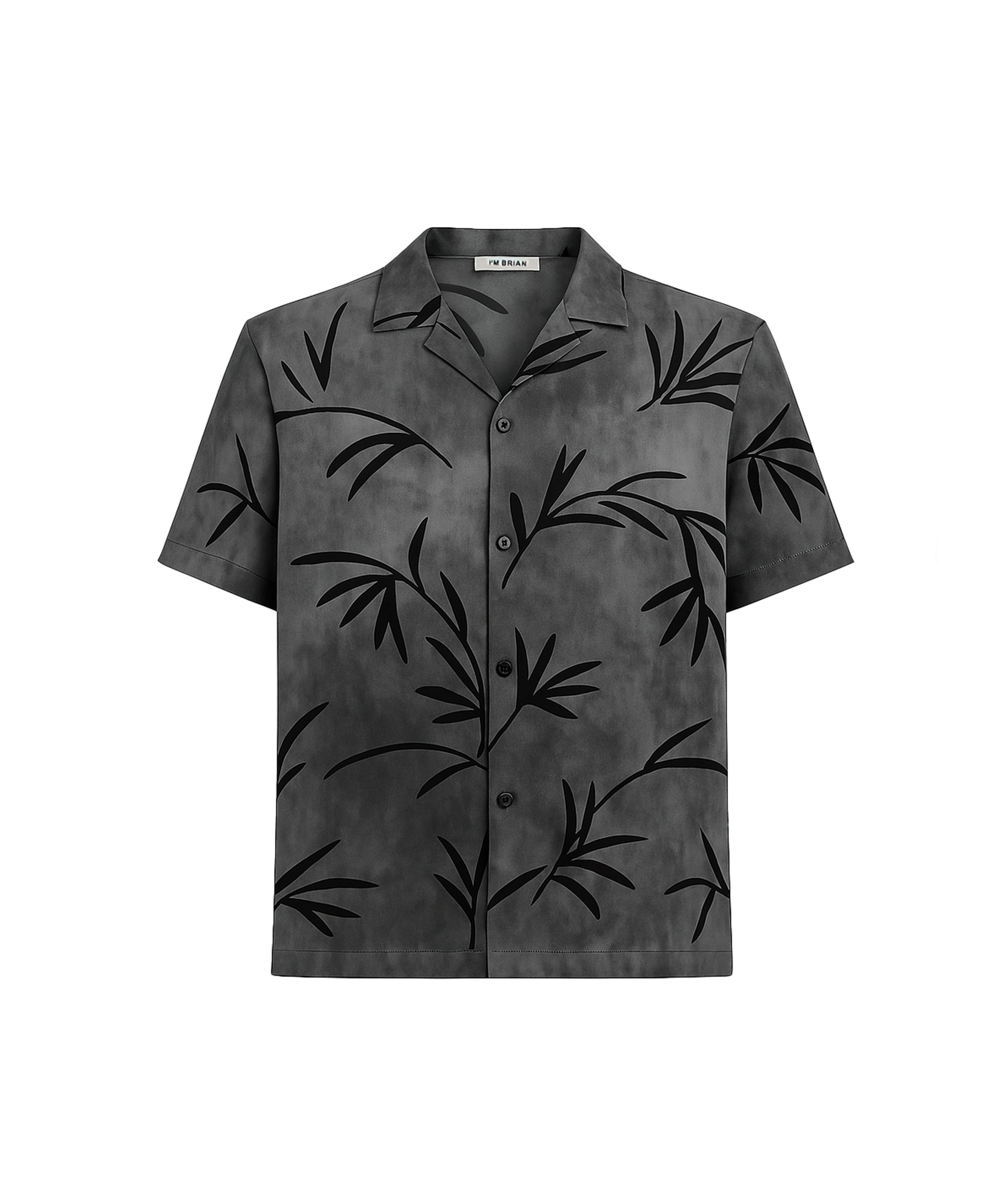 I'm Brian Camicia Grigia Fantasia Floreale per Bambini