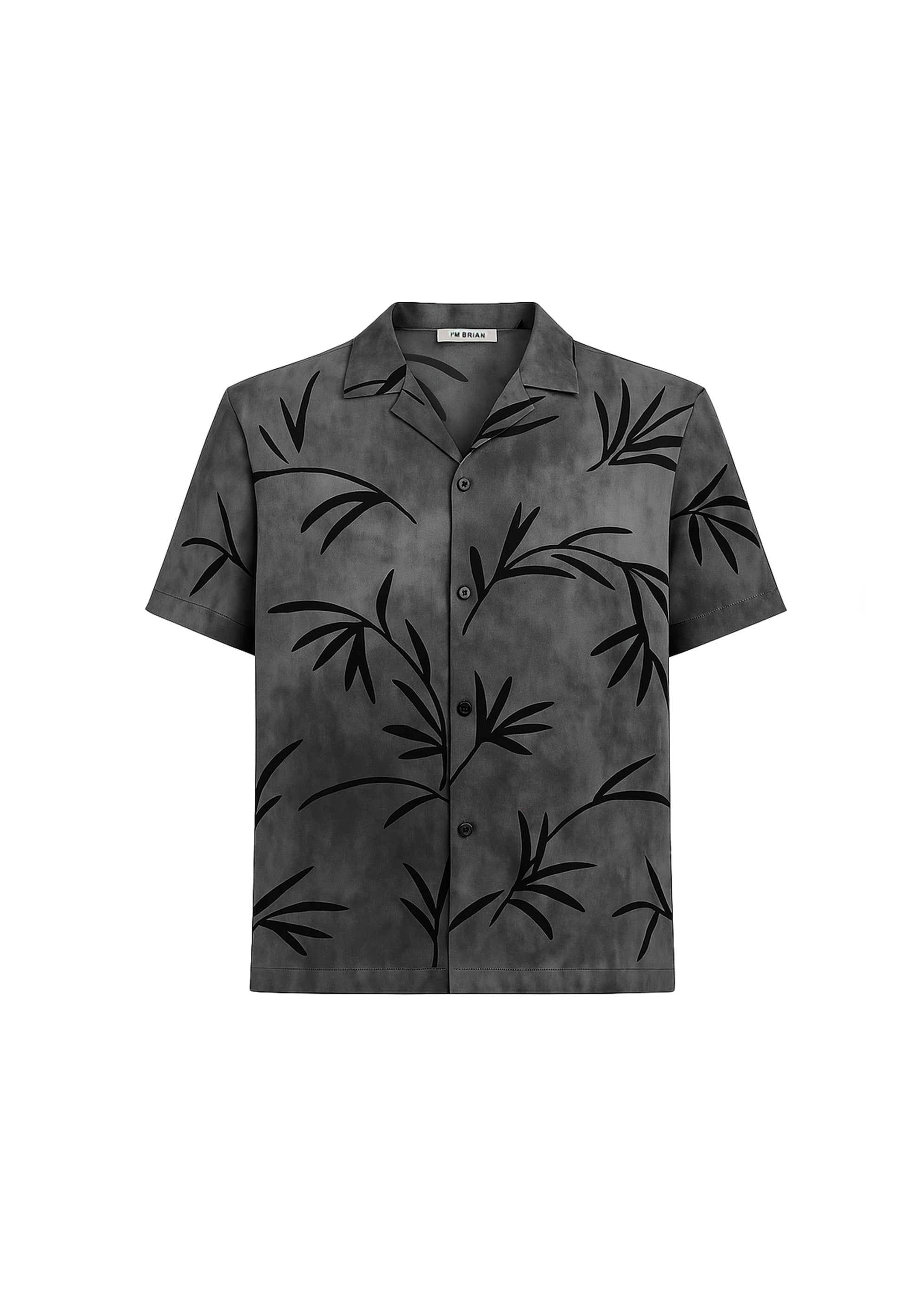 I'm Brian Camicia Grigia Fantasia Floreale per Bambini