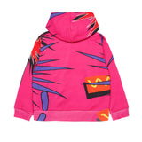 Dsquared2 Kids Felpa Fucsia con Cappuccio con Stampa Sport EDTN per Bambine (retro)